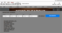 Desktop Screenshot of mcgeemotors.ca